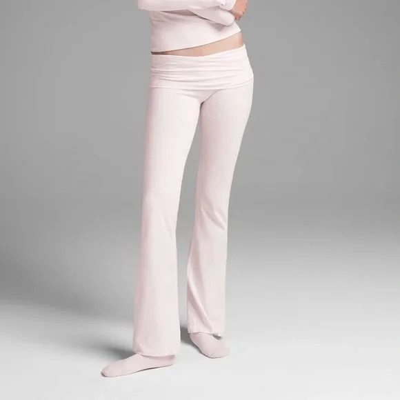 SKIMS Pants - Skims Cotton Jersey Foldover Pant Barely Pink Size Small NWOT
